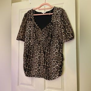 Cheetah Print Blouse